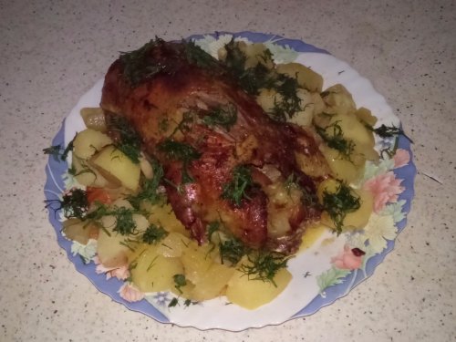 Утка с яблоками