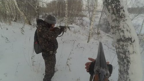 Охота на зайца. Саня и его первый заяц