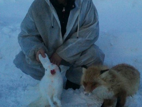 косой с рыжей