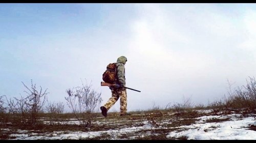 Охота на зайца. Повезло не иначе...