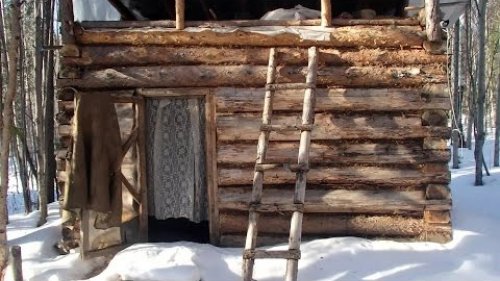 Одиночный зимний поход в тайгу, 29км, зимовьё, фотоловушка, тяжелый поход!