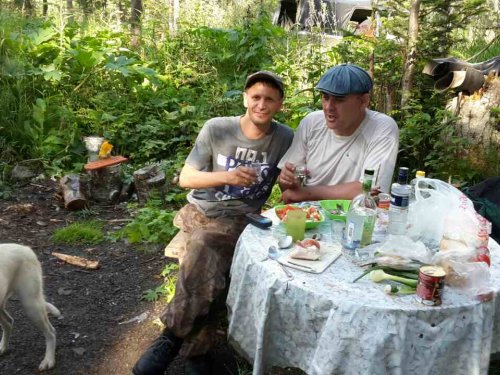 На рыбалке.