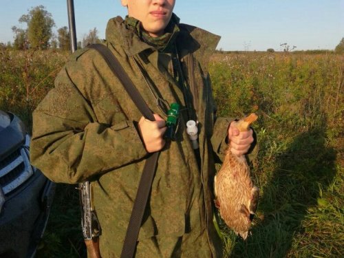 Первый крякаш сына!