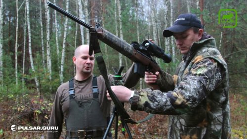Установка и пристрелка тепловизионного прицела Pulsar Trail на карабине вепрь 308