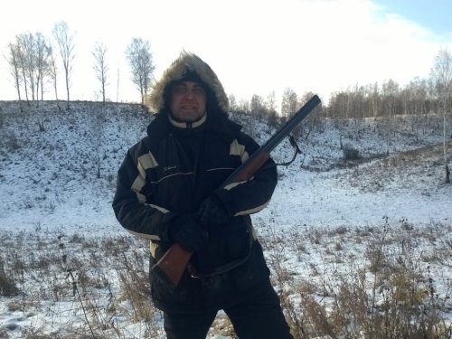 На охоте. Просто классный вид.