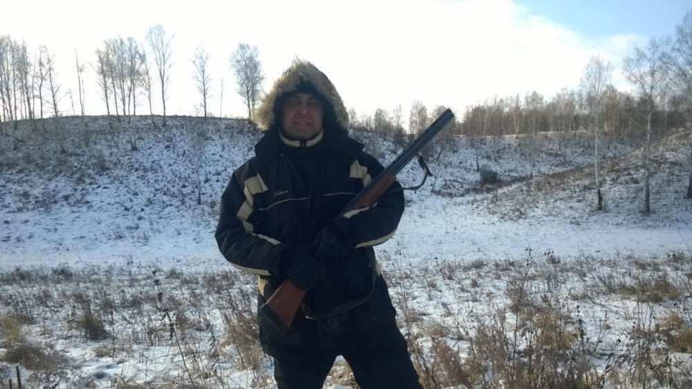 На охоте. Просто классный вид.