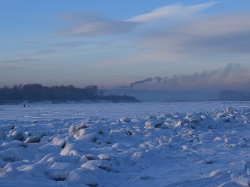 Морозный день.