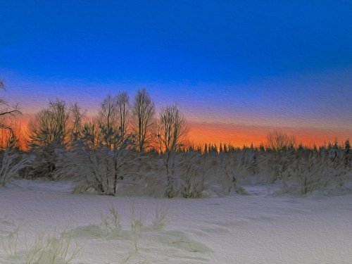 заря догорала