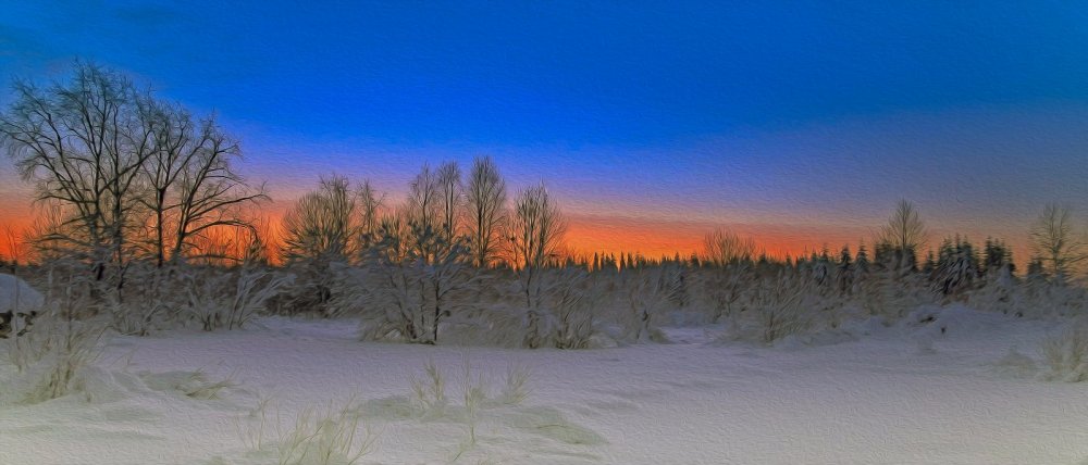 заря догорала