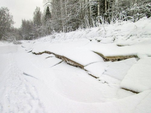 Зимняя речка Мошня.