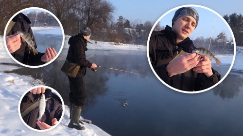 Мормышинг на реке Вонючке. Отчет о зимней рыбалке на открытой воде