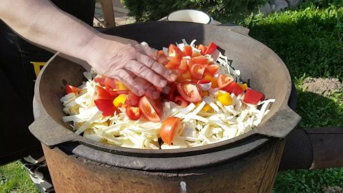 ДУМЛЯМА.  Готовим "Дымламу" в казане на костре.