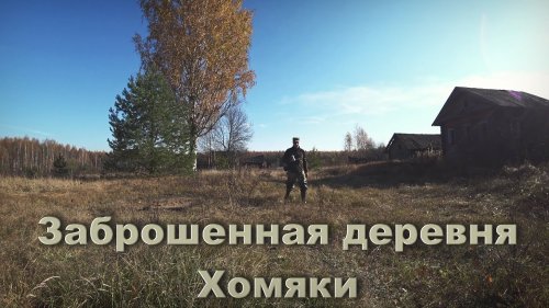 Заброшенная деревня. Хомяки, улица домов, поход осенью.