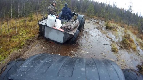выезжаем с  охоты