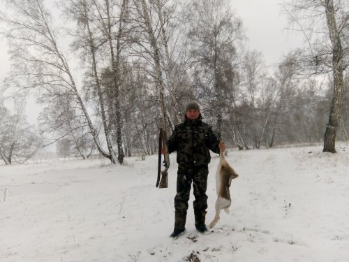 Первый заяц в этом сезоне 2018!!!