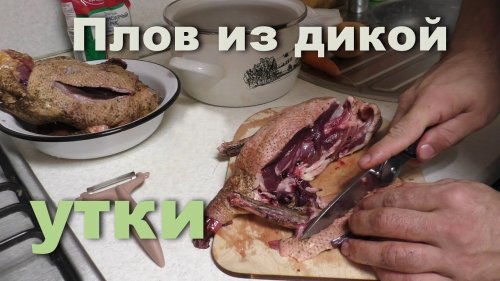 Рецепт. Плов из дикой утки, без масел.