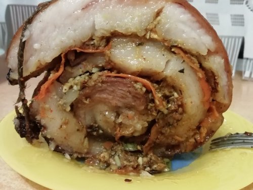 Рулет мясной - " новогодний огонёк"