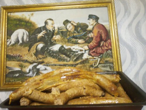 Колбаска по охотничьи.