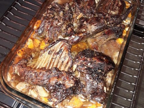 Заяц, которого я ждал 2 года, с овощами
