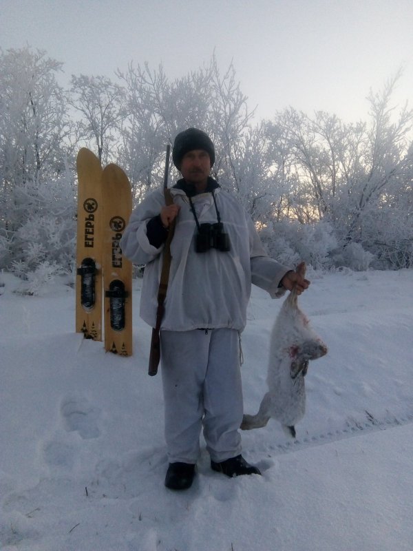 Первый заяц в этом сезоне!!!