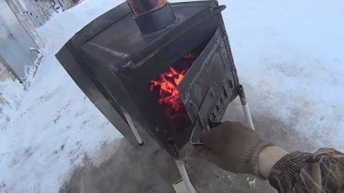 Изготовление печи для палатки. Буржуйка своими руками.