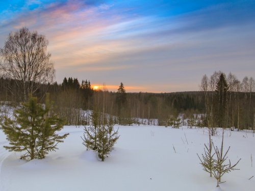 на рассвете