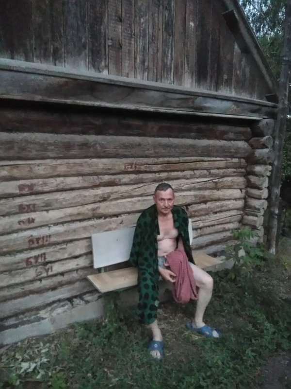 Сибирский сруб бани в казахстанских степях)))