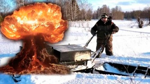 Краш-тест мотобуксировщика Бурлак Экспедитор