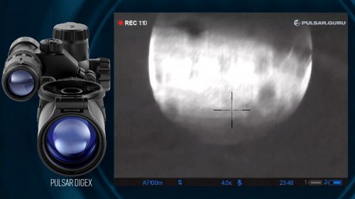 Охота с ночным прицелом Pulsar Digex. Видео с реальной охоты.