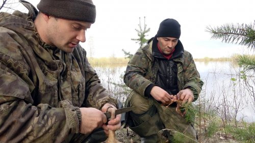 Готовим уток в казане.  Земли нет, ондатры наши соседи. Наводнение 2020.