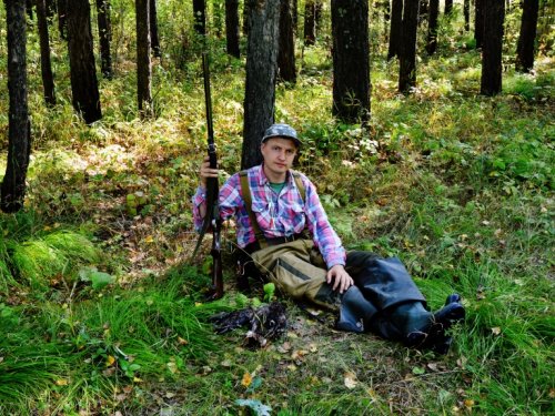 С трофеями, после ходовой охоты.