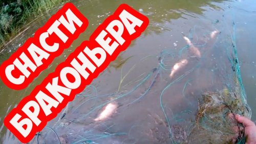 Рыбалка на спиннинг  Выловил сети браконьера