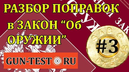Разбор поправок в закон «Об оружии»
