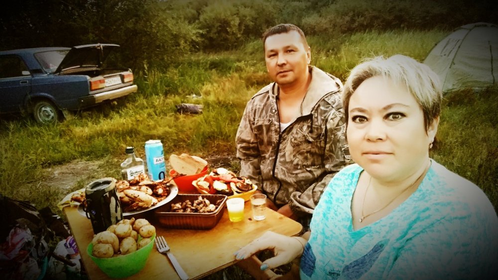 На природе