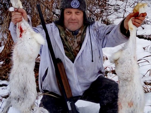 Красивая пара беляков.