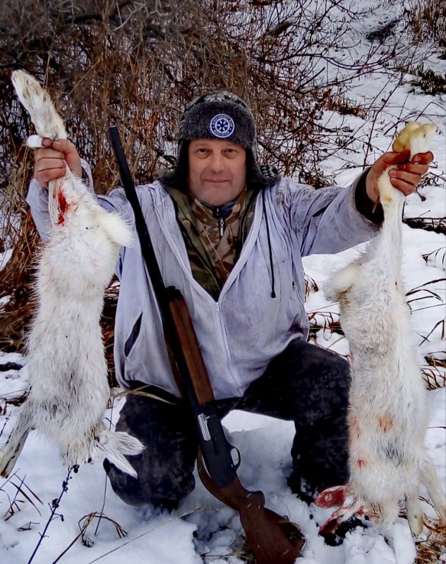 Красивая пара беляков.