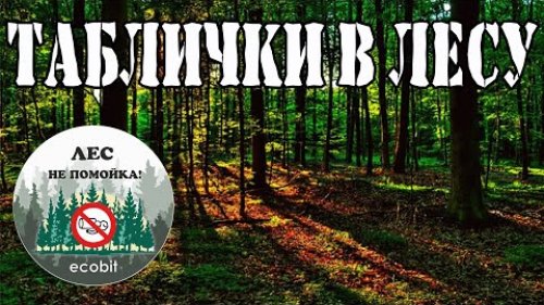 Устанавливаем таблички в лесу
