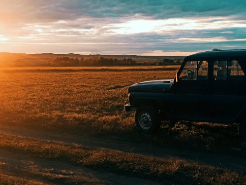 На закате осеннего дня