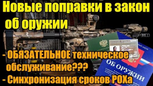 Новые поправки в закон об оружии.  Обязательное ТО оружия и синхронизация сроков.