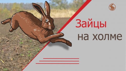Зайцы на холме.
