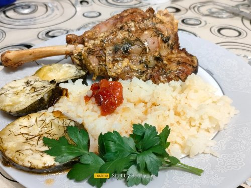 Свиной рябчик под овощами