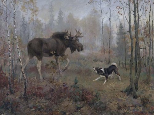 С лайкой.