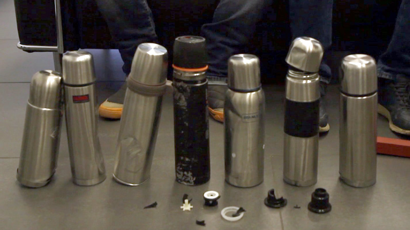 Термос Thermos бросили с 28 этажа