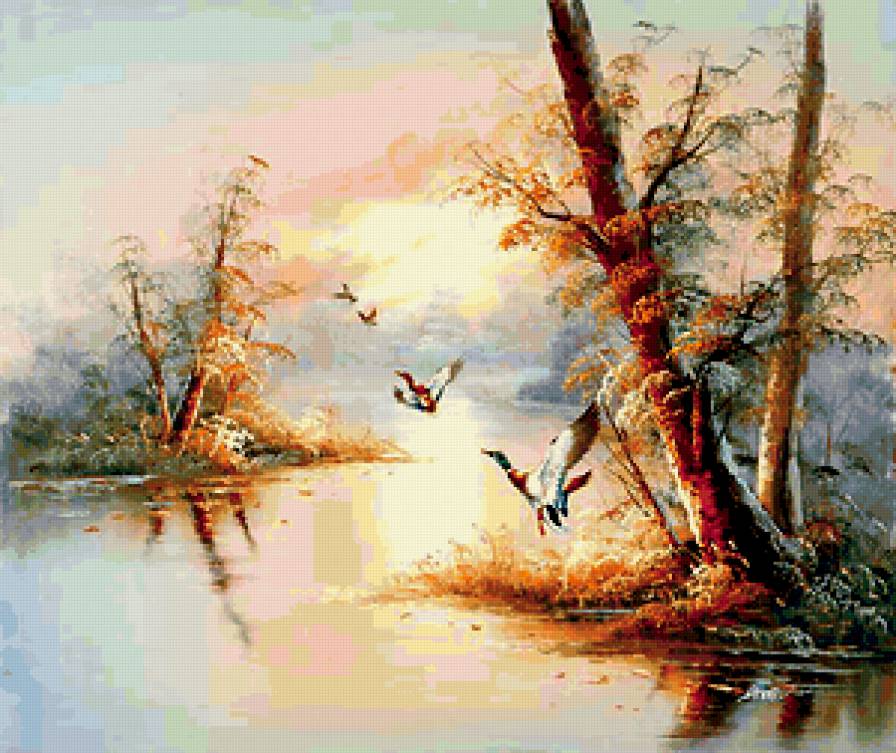 Охота.Утки над озером-2.jpg