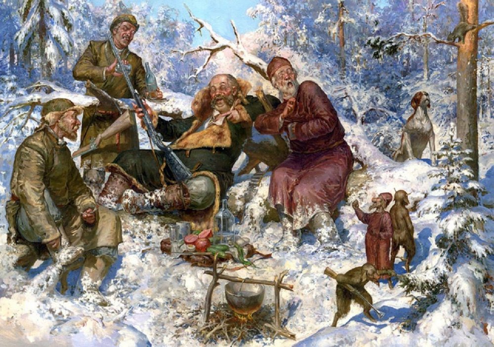Сборы на охоту картина
