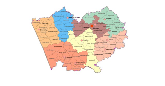 Карта алт края