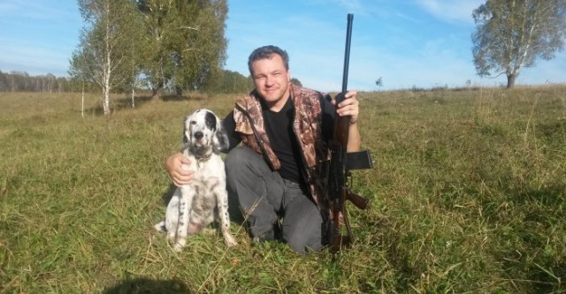 первый раз собака в поле с ружьем / Охотничьи фото: Собаки / Сибирский ...